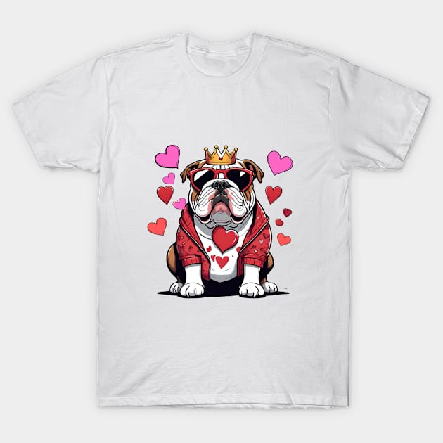 "Bulldog Love King" T-Shirt by BencDesignStudio